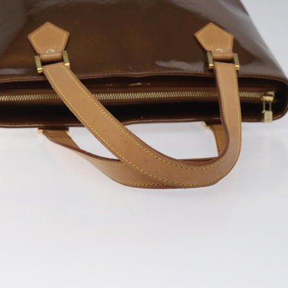 Louis Vuitton Vernis Houston Hand Bag Bronze M 91122 Lv Auth