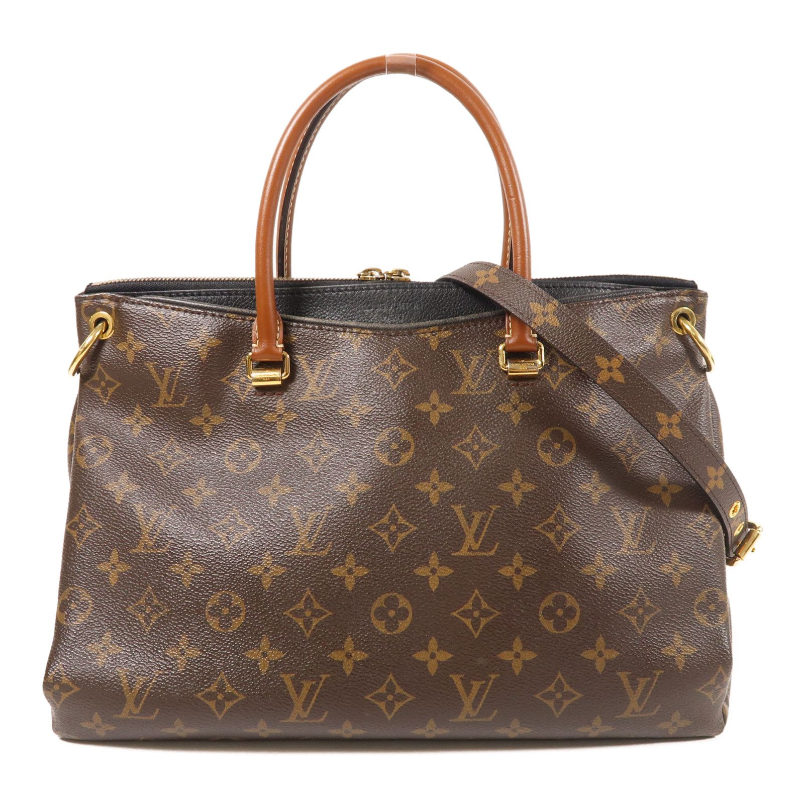 Louis Vuitton Monogram Pallas Hand-milled Shoulder And Back Bags Brown Noir 2way Shoulder Bag M 41064
