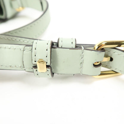 Gucci Leather Gg Pochette Gold Shoulder Bag Green Mint Leather 772794
