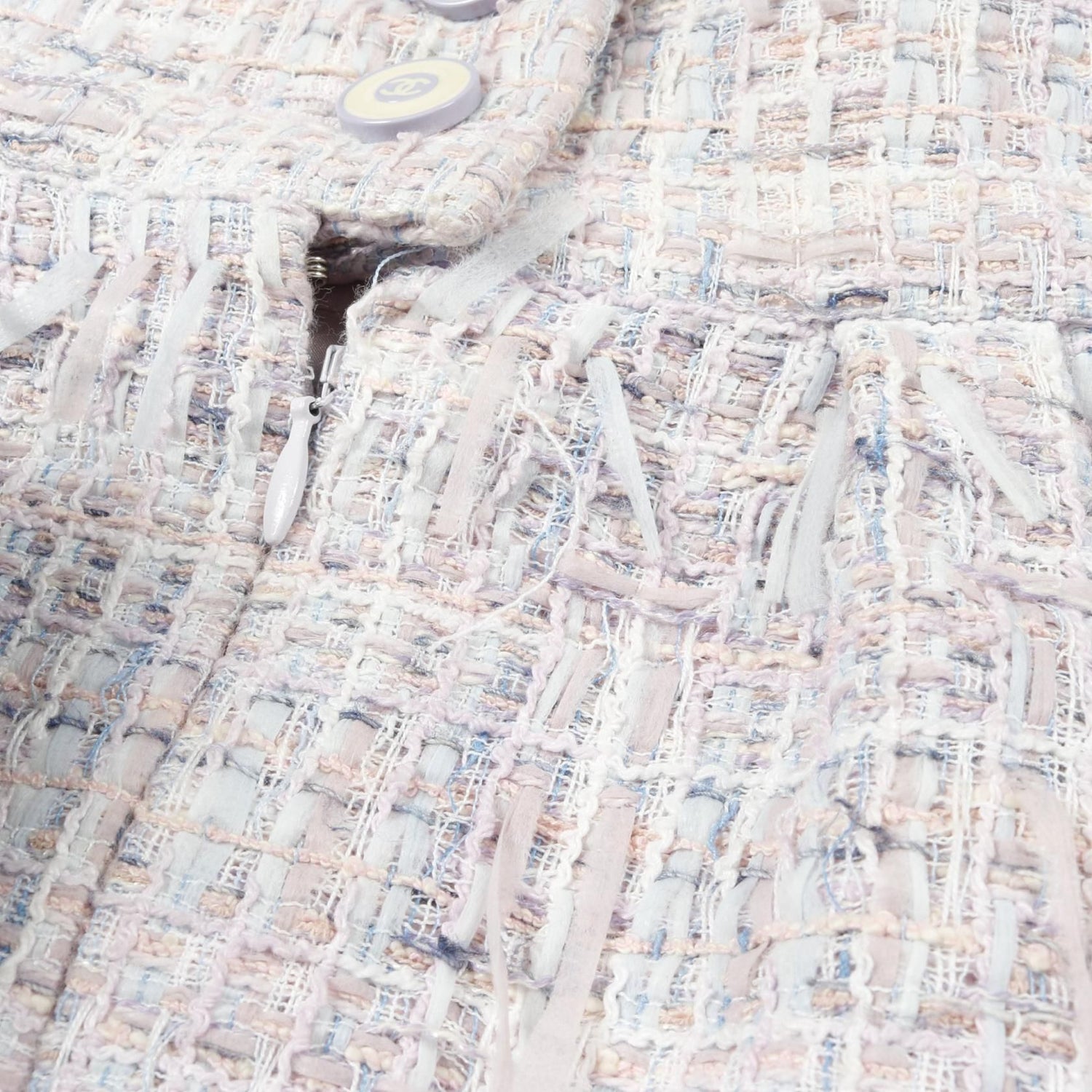 Chanel Purple Multicolor Coco Mark Button Skirt Fabric P 58340