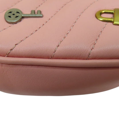 Louis Vuitton New Wave Love Lock Heart Shoulder Bag Calfskin Pink M 53205