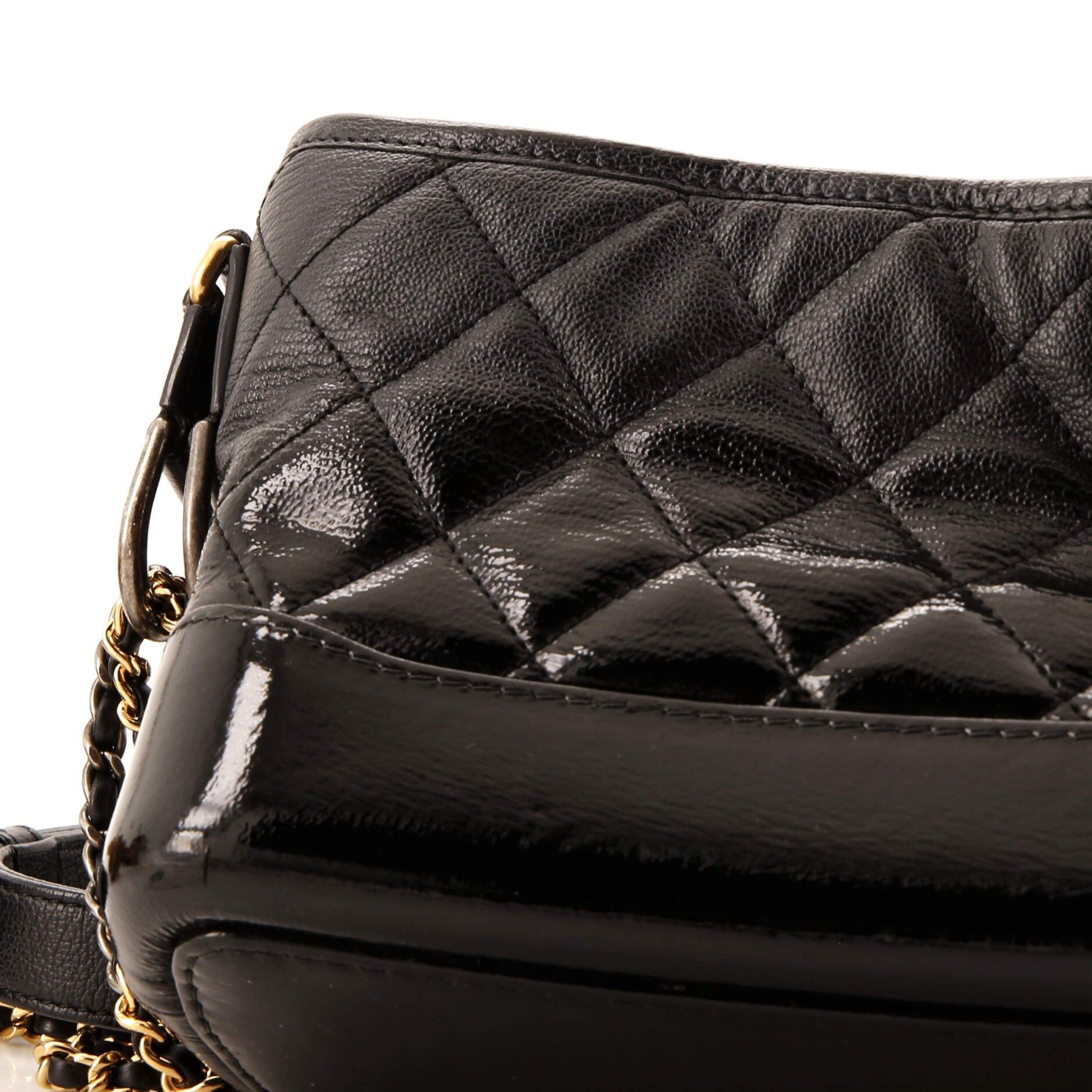 Chanel Gabrielle Hobo Quilted Goatskin And Patent Small