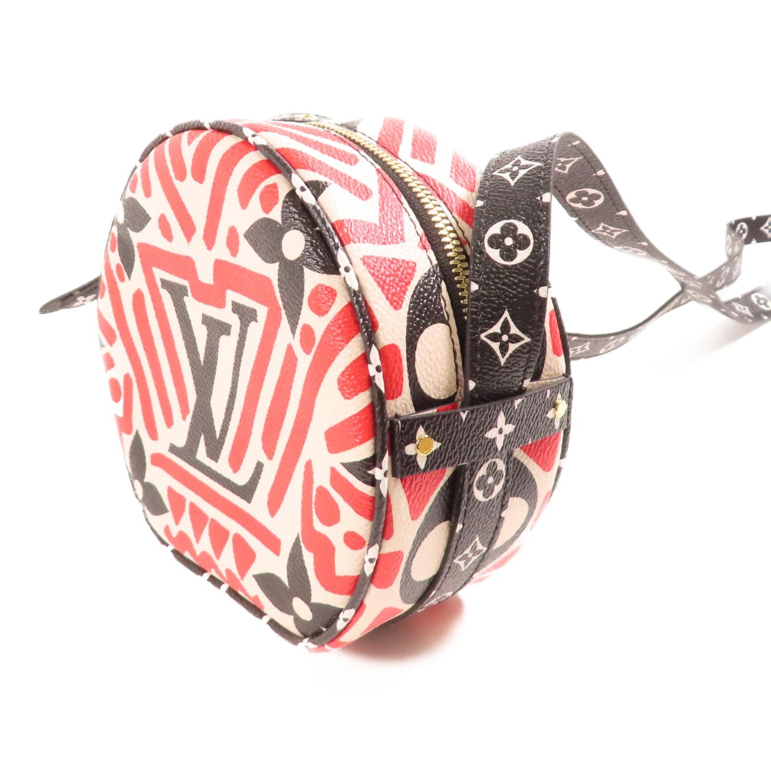 Louis Vuitton Monogram Giant Boite Chapeau Gold Shoulder Bag Red Black White Shoulder Bag M 45366