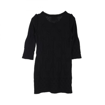 Chanel Black Dress Rayon P 40325k 02942