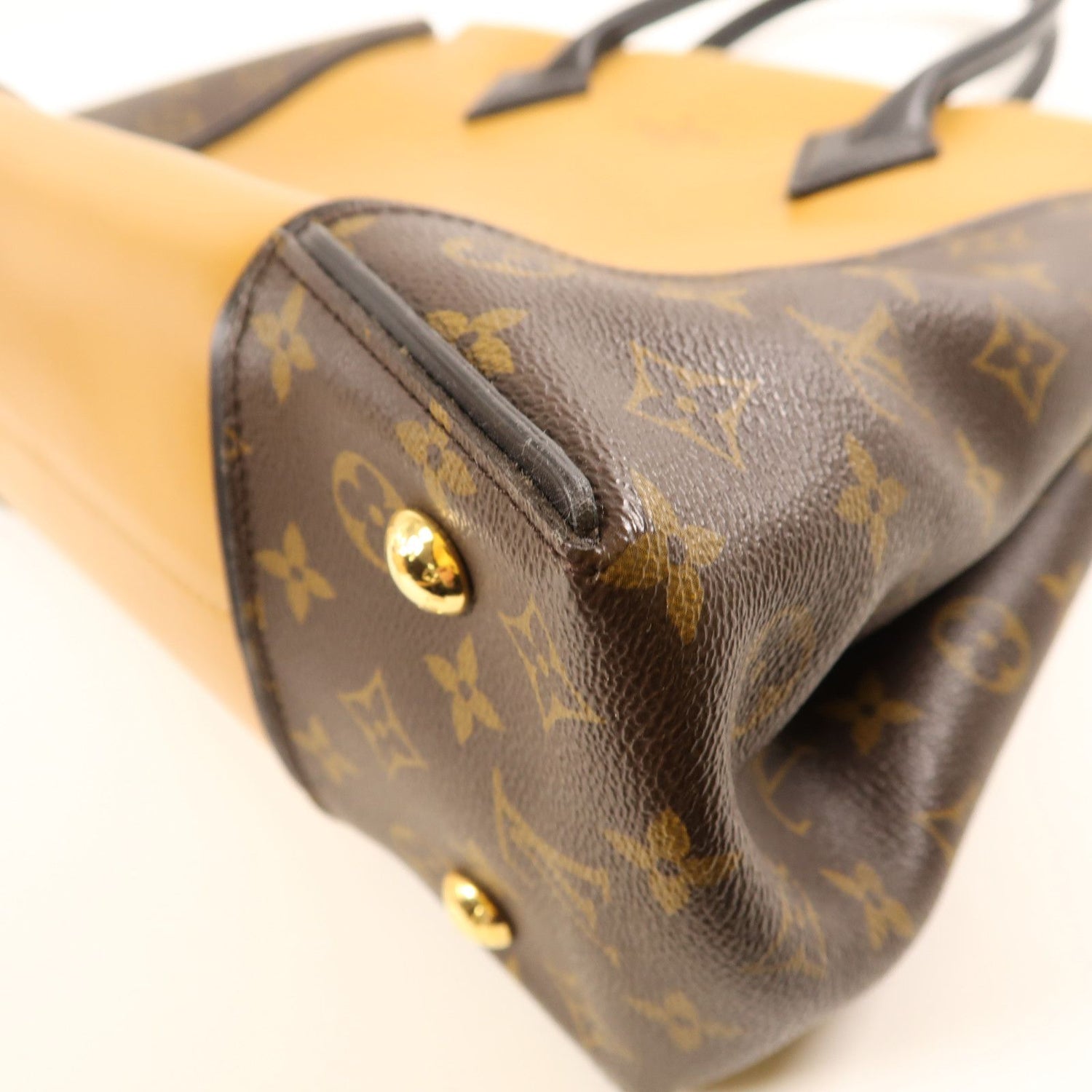 Louis Vuitton Cowhide Leather/monogram Tote W Pm Kinpaku Bag