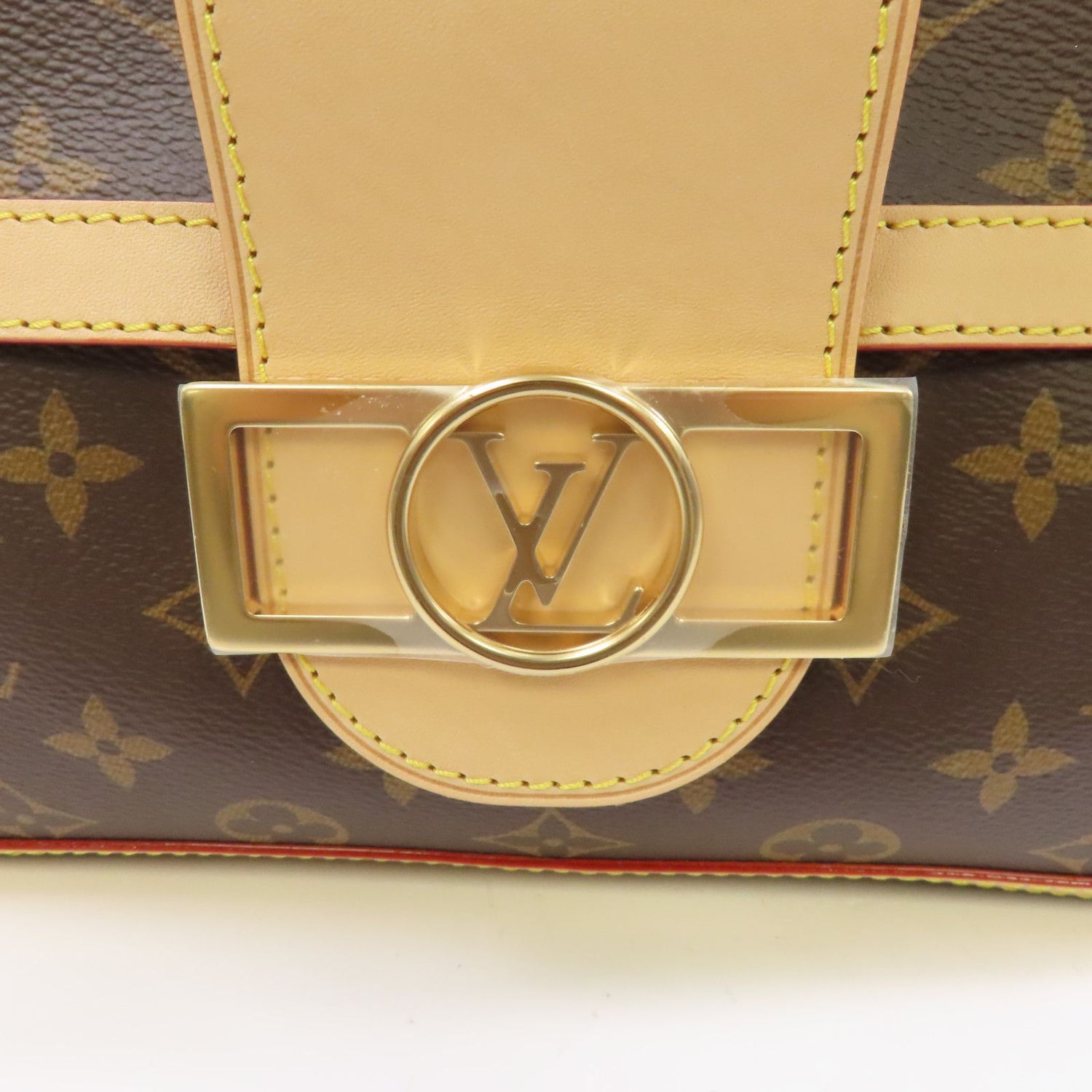 Louis Vuitton Monogram Dauphine Soft Gm Kinpaku Hand-handed Bag For Shoulders And Backs Palm Colo