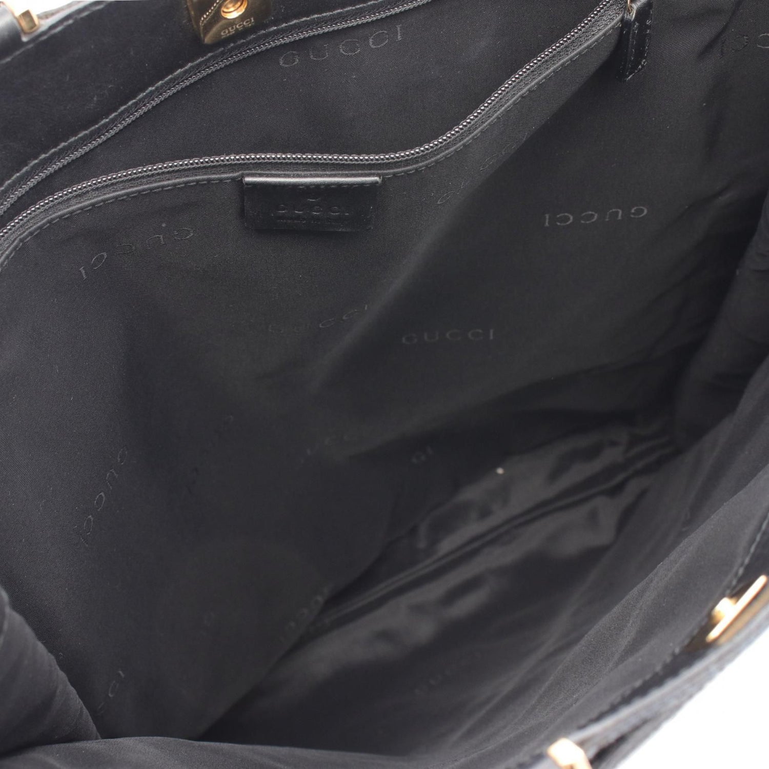 Gucci Gg Canvas Tote Bag Black Canvas 002 1100