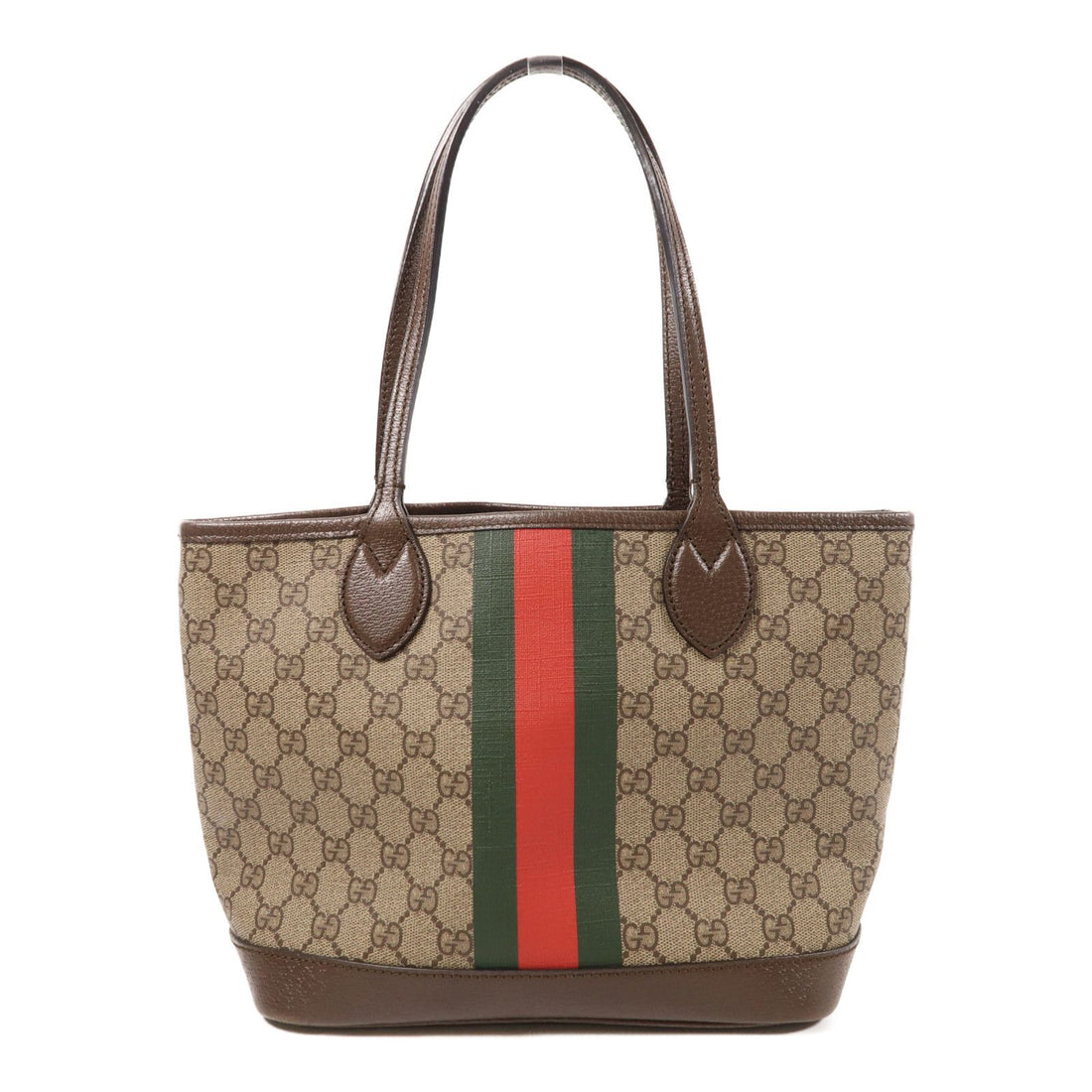 Gucci Coated Canvas Tote Bag Shoulder Bag Brown Pvc Coated Canvas 726762