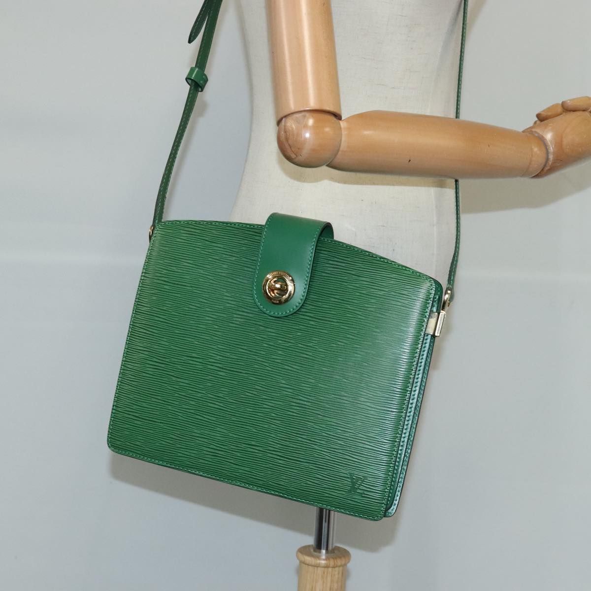 Louis Vuitton Epi Capuchin Shoulder Bag Green M 52344 Lv Auth