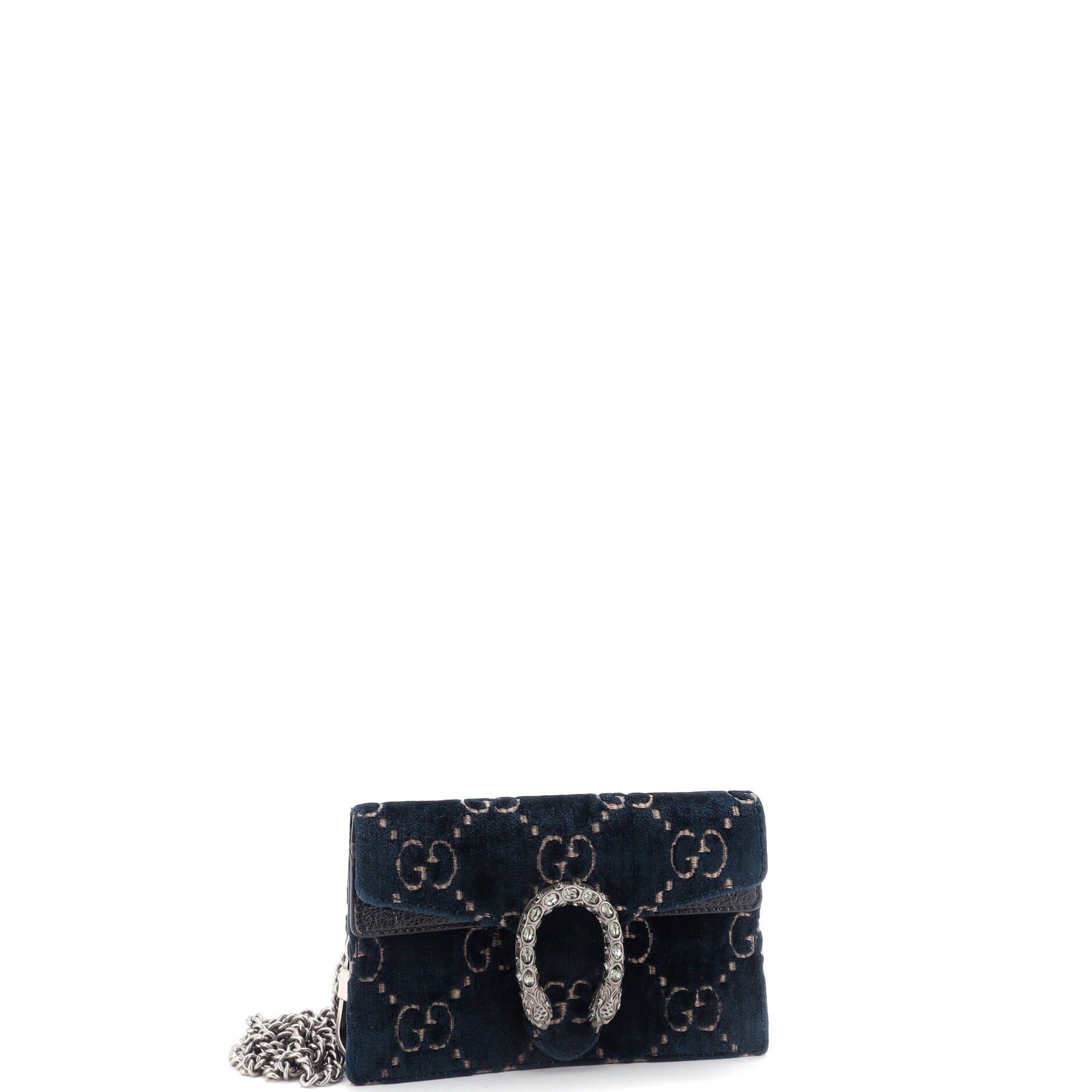 Gucci Dionysus Bag Gg Velvet Super Mini