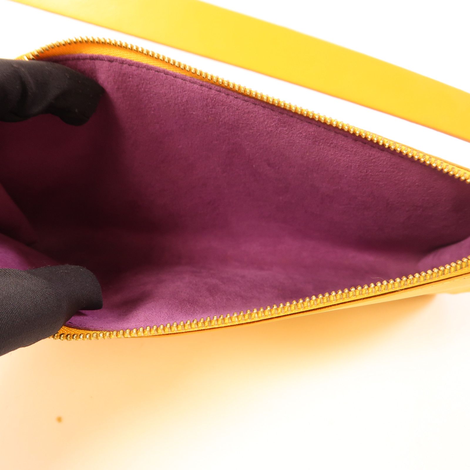 Louis Vuitton Epi Pochette Accessoires Pouch Kinpaku Handmade Bag Yellow Handbag M 5294a
