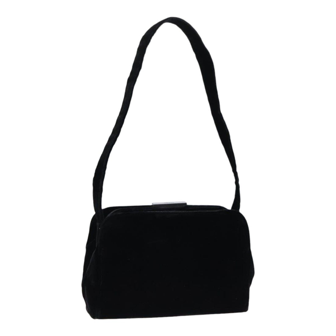 Prada Shoulder Bag Velor Black Auth