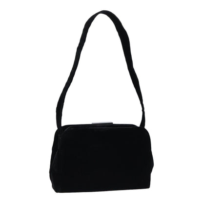 Prada Shoulder Bag Velor Black Auth