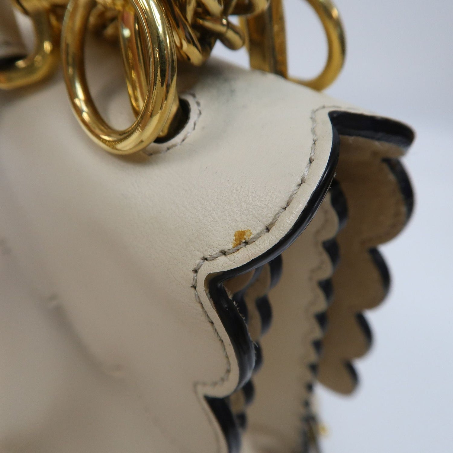 Fendi Vitello Liberty Scalloped Studded Kan I Shoulder Bag