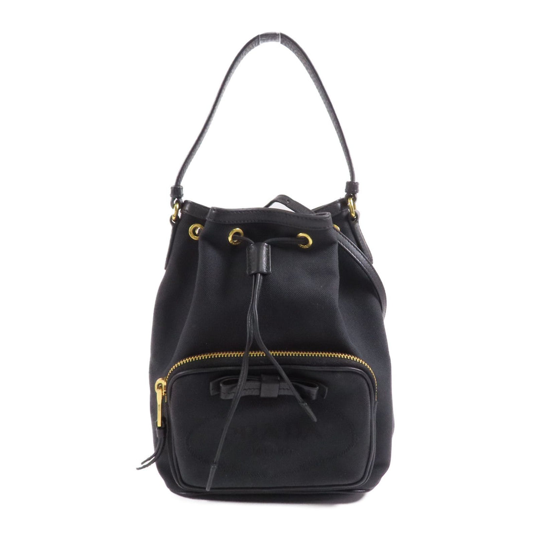 Prada Canvas 2Way Shoulder Bag 2way Shoulder Bag Black Canvas 1bh 038