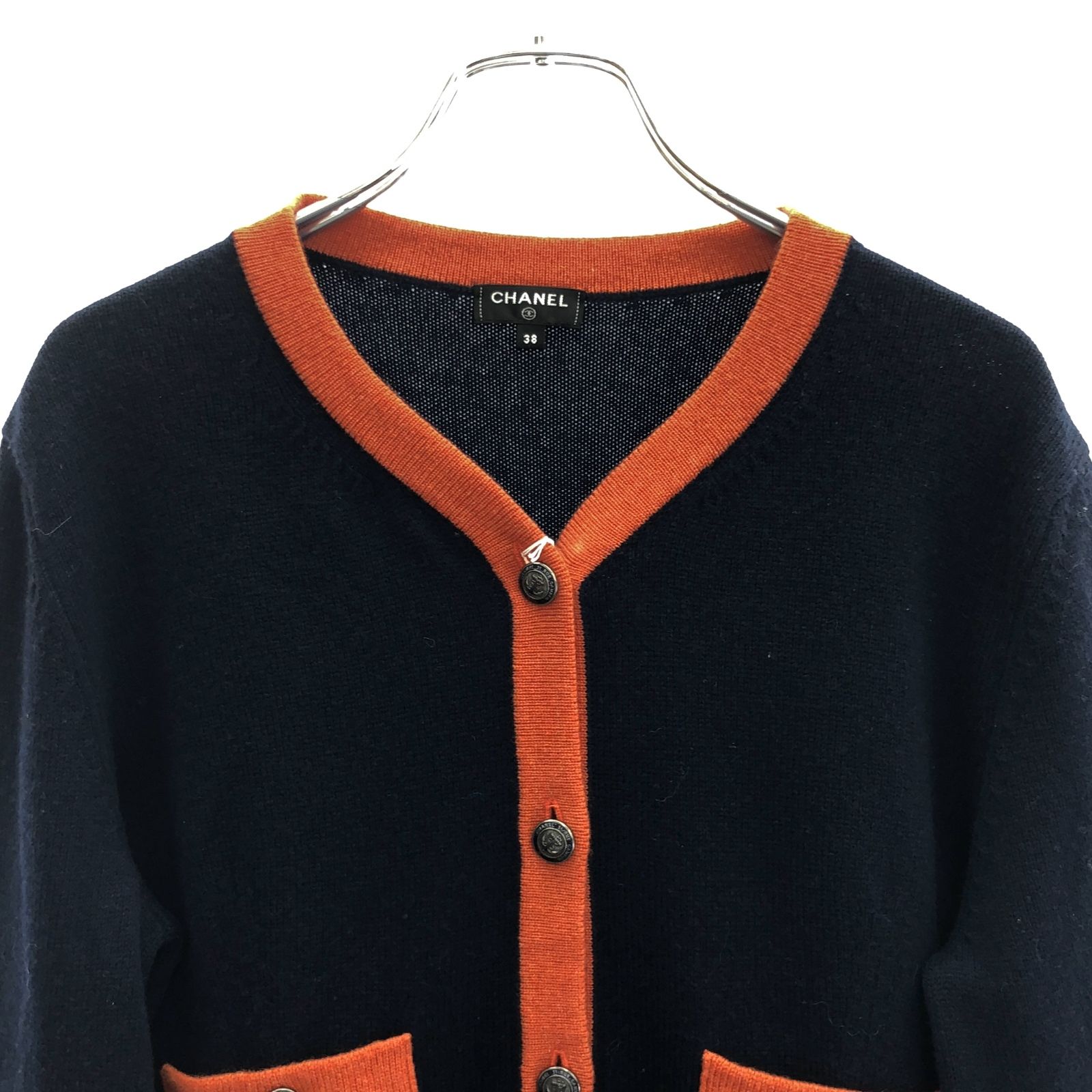 Chanel Navy Cardigan Cashmere