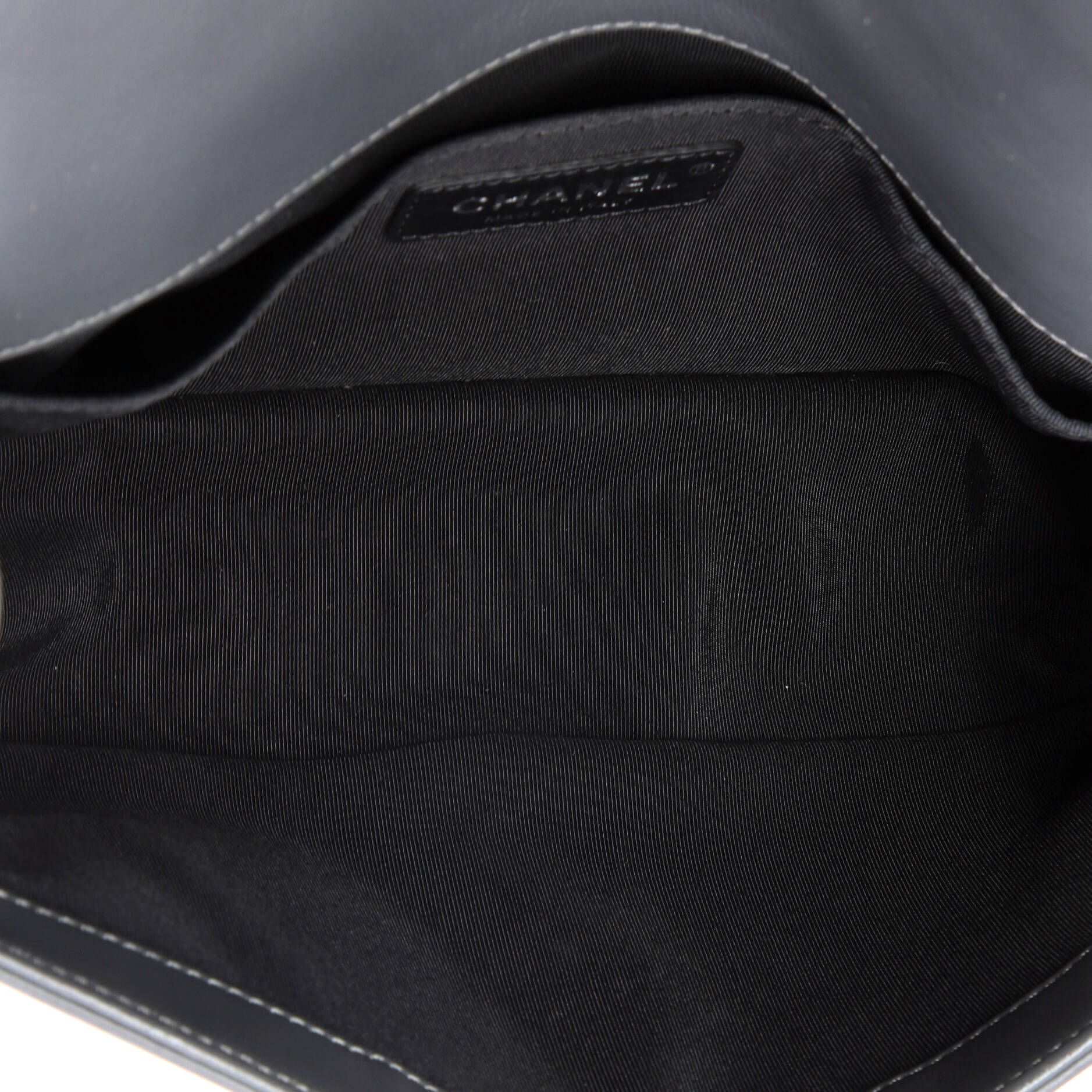 Chanel Boy Flap Bag Braided Tweed Old Medium