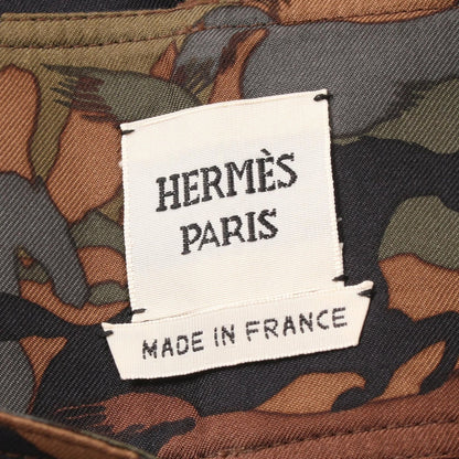 Hermes Skirt Brown Multicolor Silk 07-7300