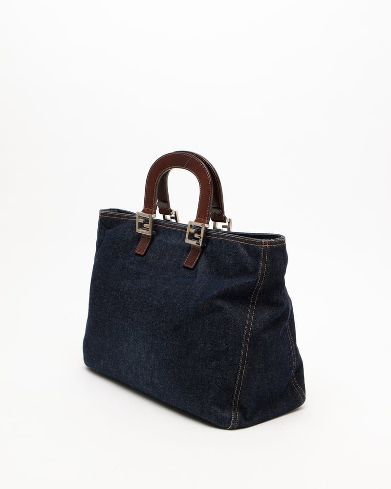 Fendi FF Denim Handbag