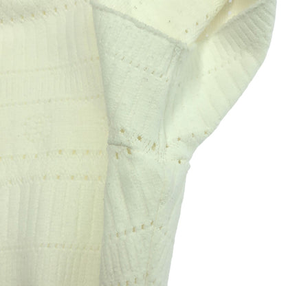 Chanel White Short Sleeve Knit Rayon P 07402v 0557
