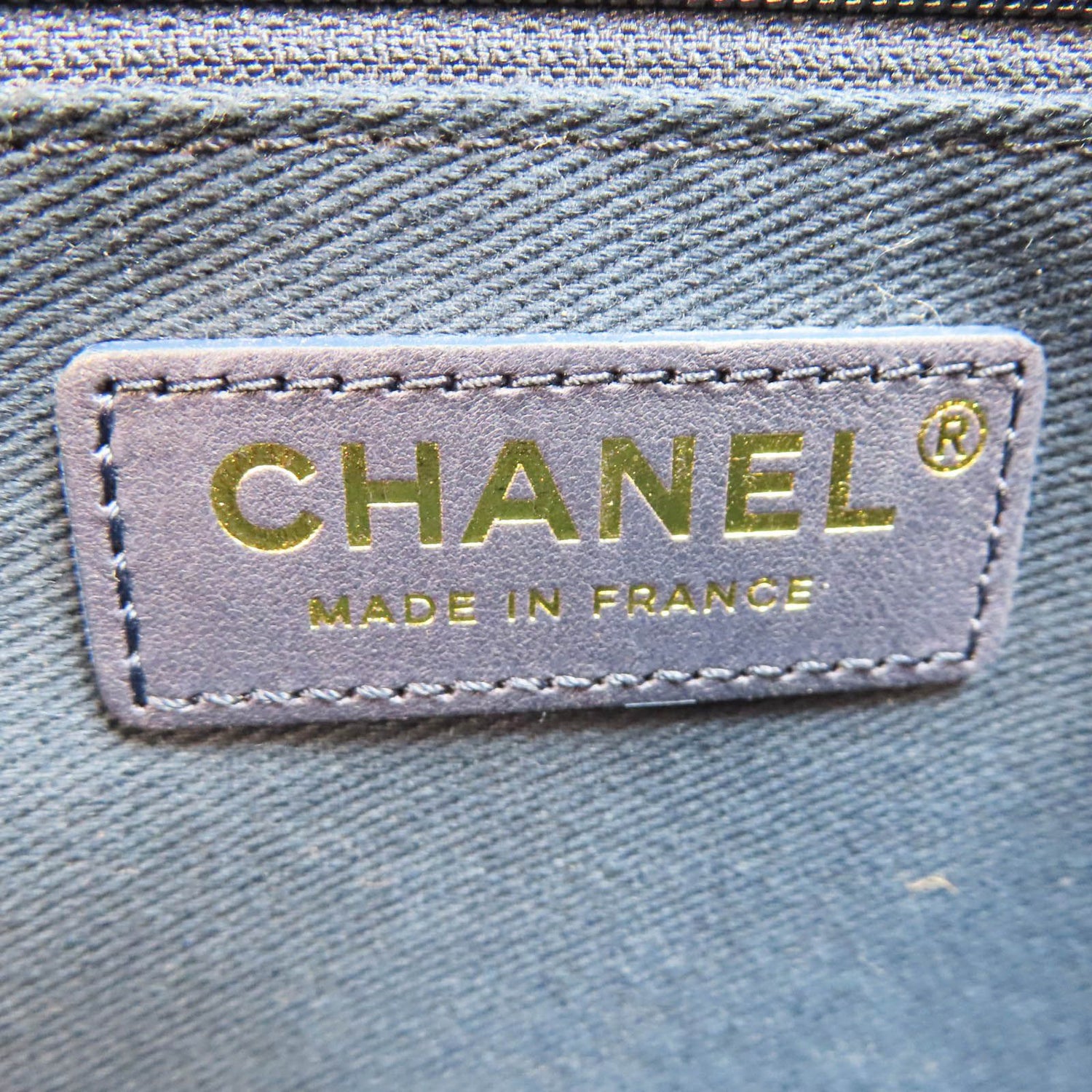 Chanel Coco Shoulder Handbag Blue Chevron Quilted Denim