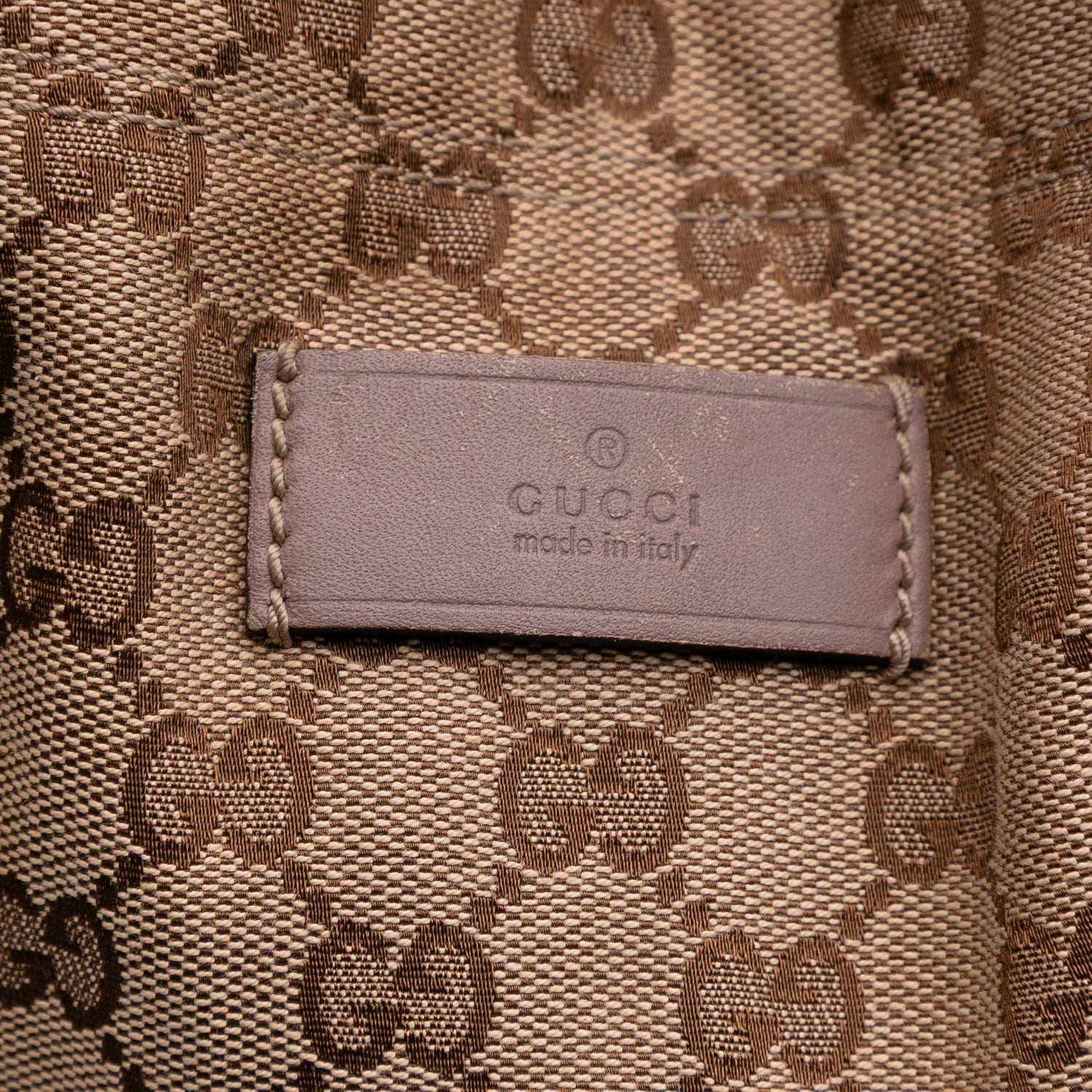 Gucci GG Canvas Web Tote Brown