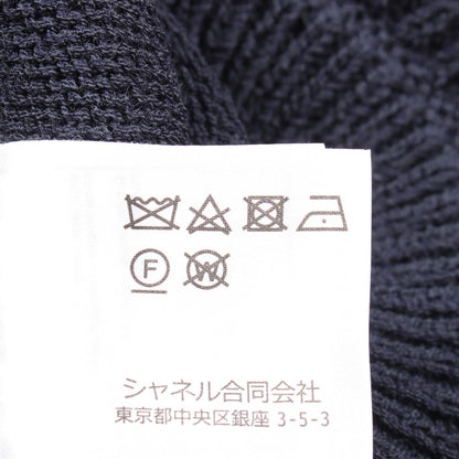 Chanel Navy Brown Coco Mark Button Dress Wool P 78446k 11310