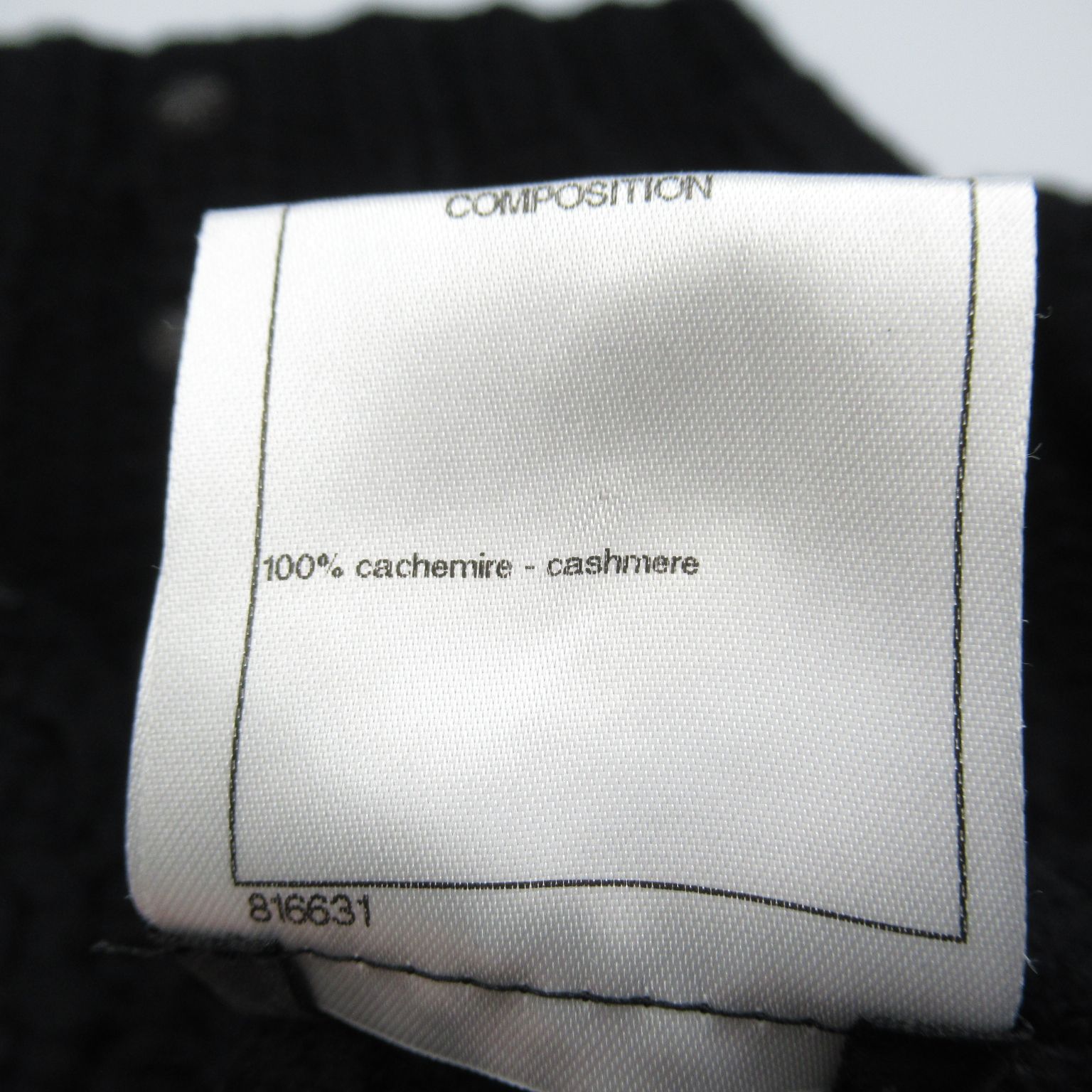 Chanel Cashmere Sweater Knitwear Black Jewel Edelweiss 36