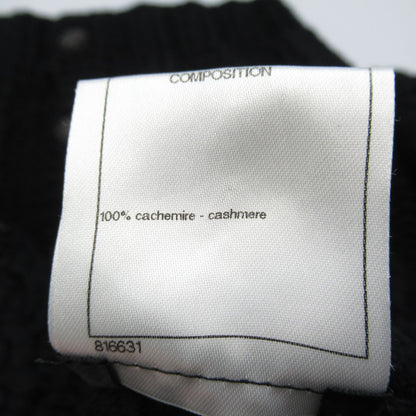 Chanel Cashmere Sweater Knitwear Black Jewel Edelweiss 36