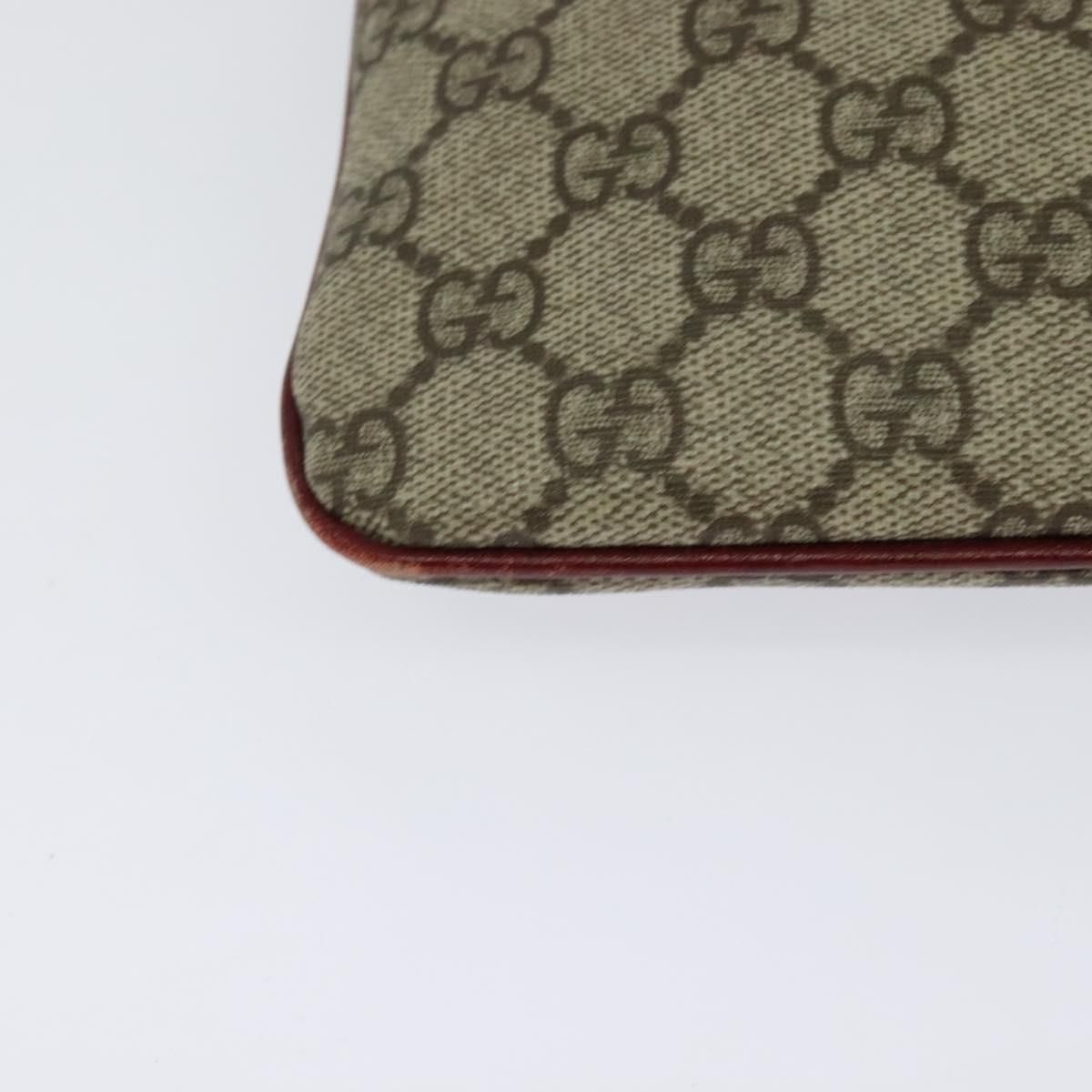 Gucci Gg Supreme Hand Bag Pvc Beige Silver 117551 Auth