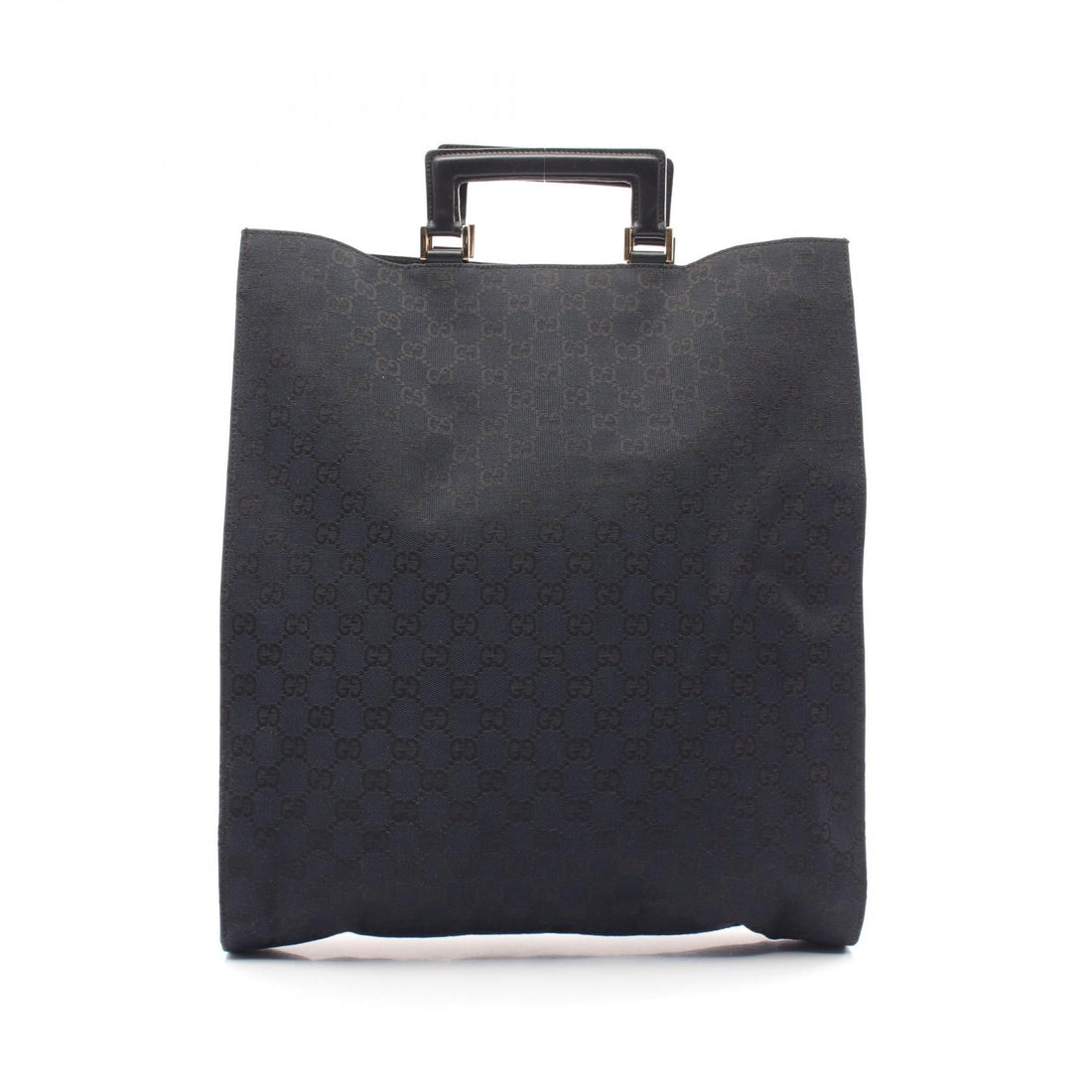 Gucci Gg Canvas Tote Bag Black Canvas 002 1100
