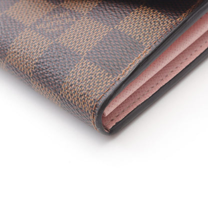 Louis Vuitton Portefeuille Sarah Ebene Brown Rose Valerine Bifoldpurse N 60114