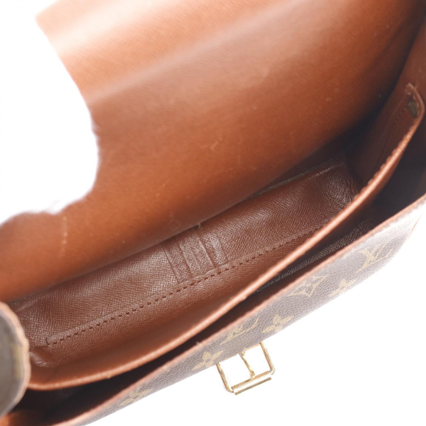 Louis Vuitton Cartouchiere Mm Shoulder Bag M 51253 Monogram Canvas Brown Lv