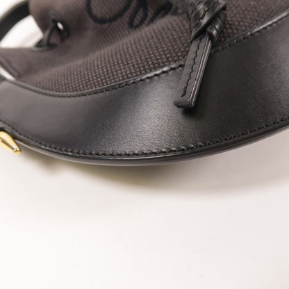 Loewe Canvas Shoulder Bag Black Canvas