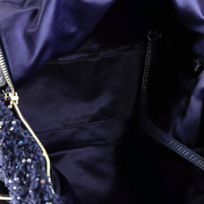 Chanel Astronaut Essentials Backpack Quilted Nylon With Tweed Medium