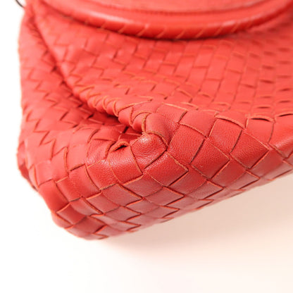 Bottega Veneta Sheepskin Leather Shoulder Bag Red Lambskin (sheep Leather)
