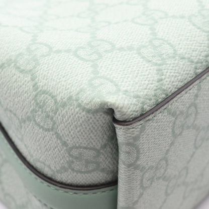 Gucci Gg Emblem Small Bucket Bag Green Pvc Coated Canvas 815118 Fad 6l 8458