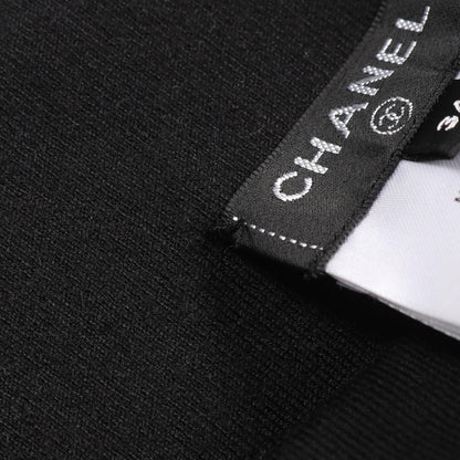 Chanel Black Coco Mark Camellia Leggings Pants Cashmere Silk 21n P 70775k 10260