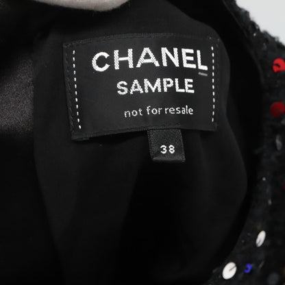Chanel One Piece Shirt Tweed Black Cc Auth
