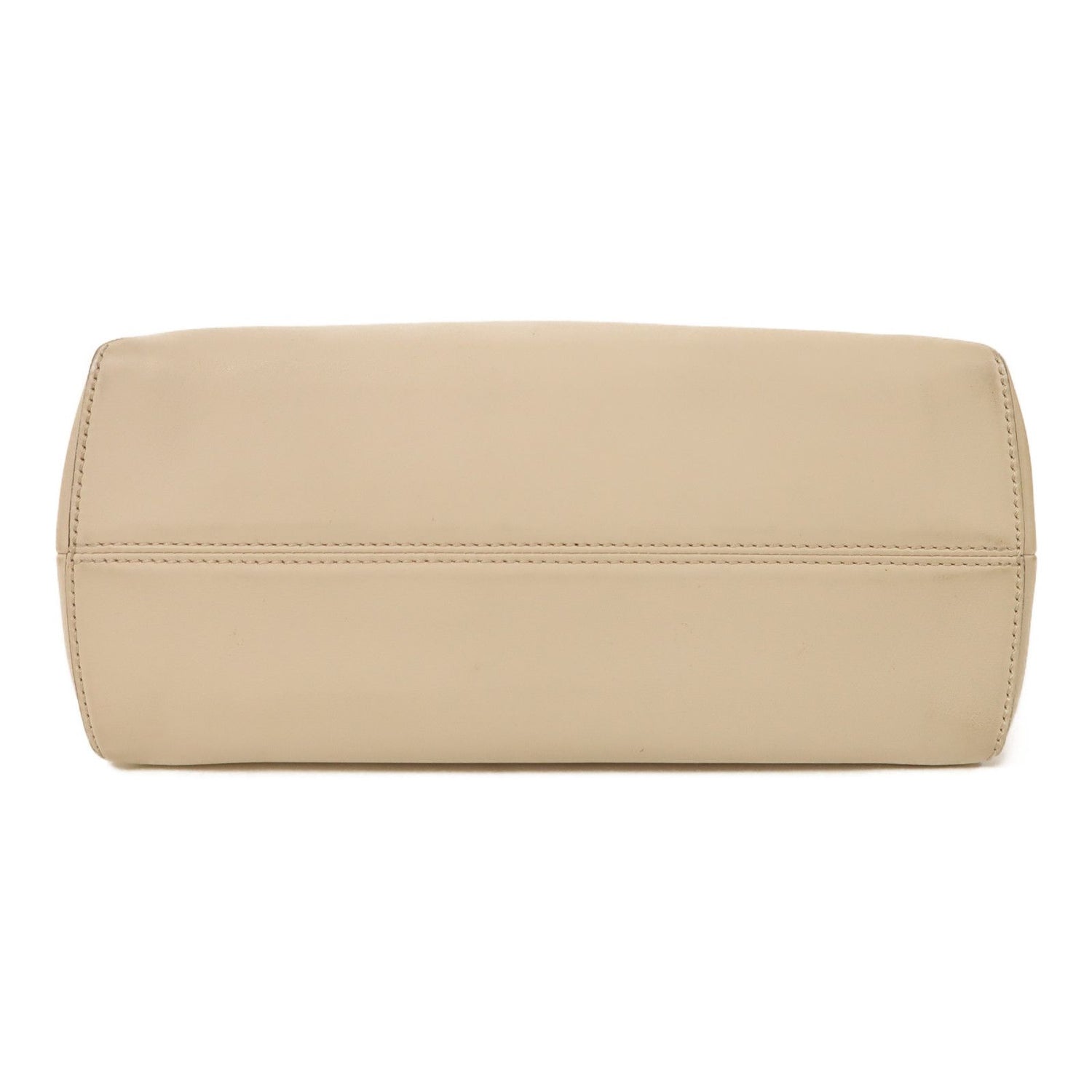 Fendi Sheepskin Leather By The Way Silver Hand-handed Shoulder Bag 2way Shoulder Bag Beige White Lambskin (sheep Leathe