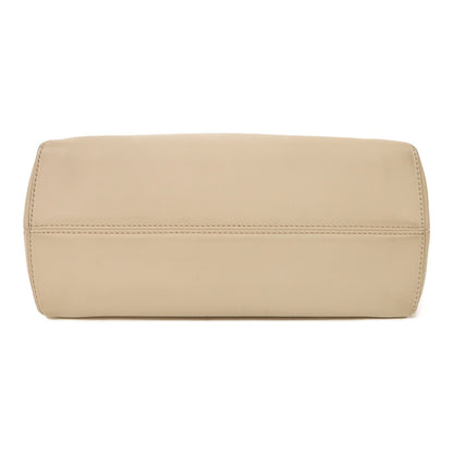 Fendi Sheepskin Leather By The Way Silver Hand-handed Shoulder Bag 2way Shoulder Bag Beige White Lambskin (sheep Leathe