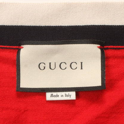 Gucci Cardigan Red Navy White Wool 474319