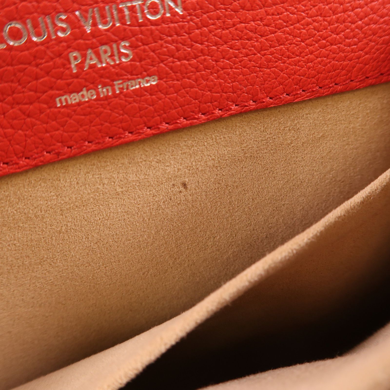Louis Vuitton Cowhide Leather Lockme Ever Bb Hand-turn Shoulder Bag White Red Black/red/white 2way Shoulder Bag M 53950