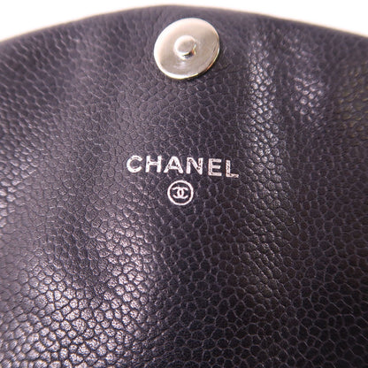 Chanel Black Cowhide Leather Shoulder Bag Calfskin (cowhide)