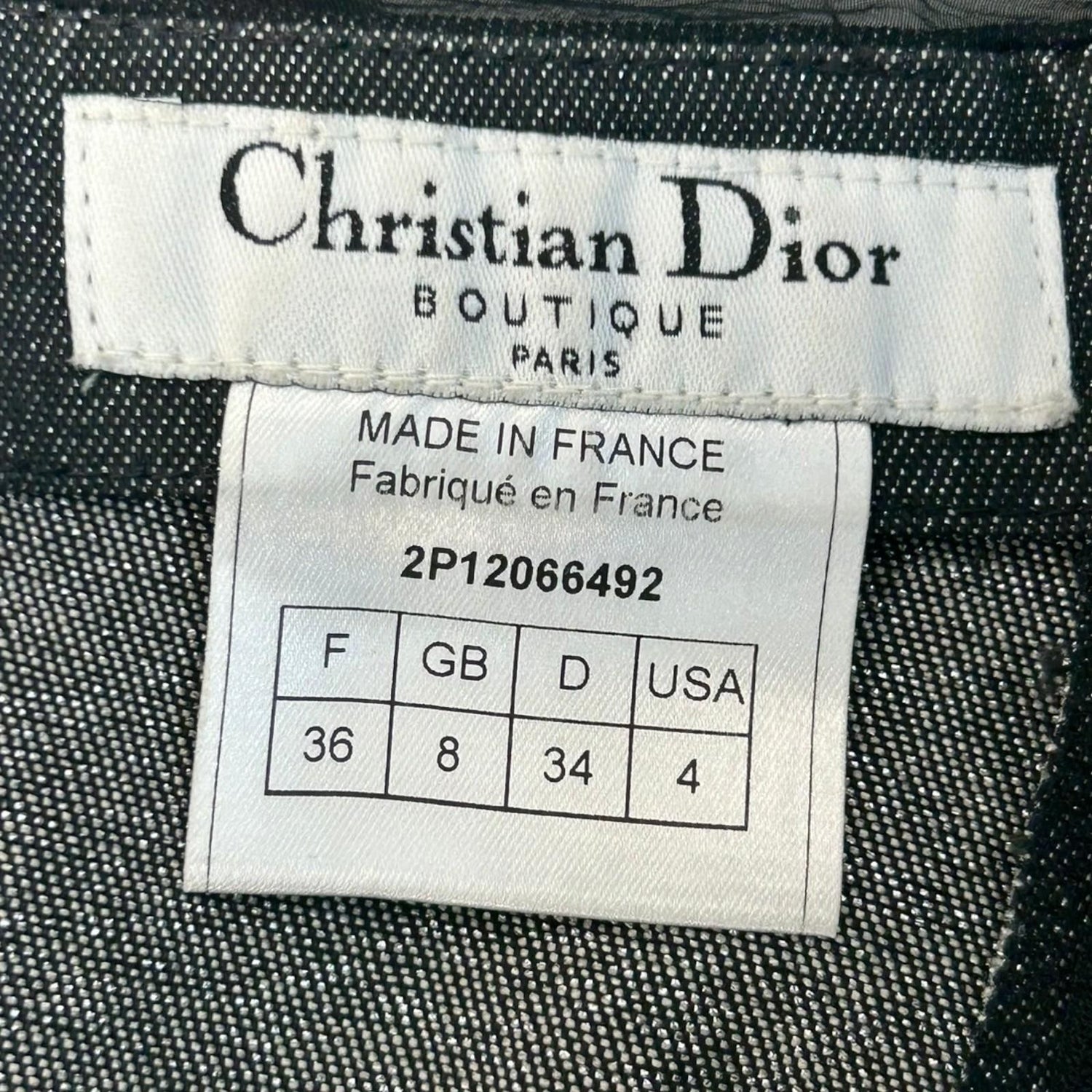 Dior Grey Cotton One Piece Dress 36