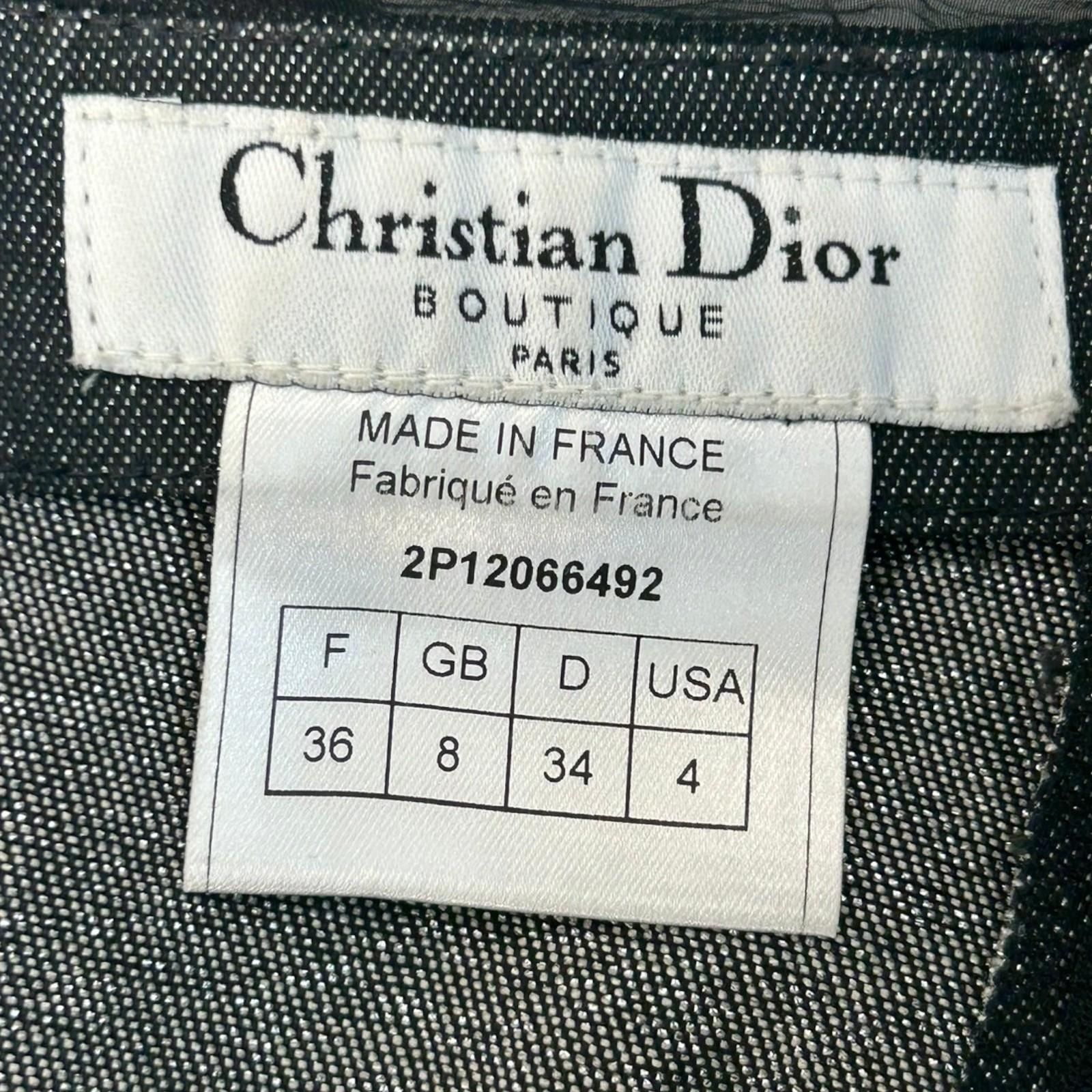 Dior Grey Cotton One Piece Dress 36