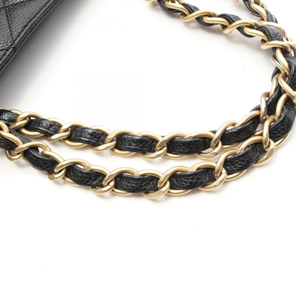 Chanel Black Matelasse Handbag Calfskin (cowhide)