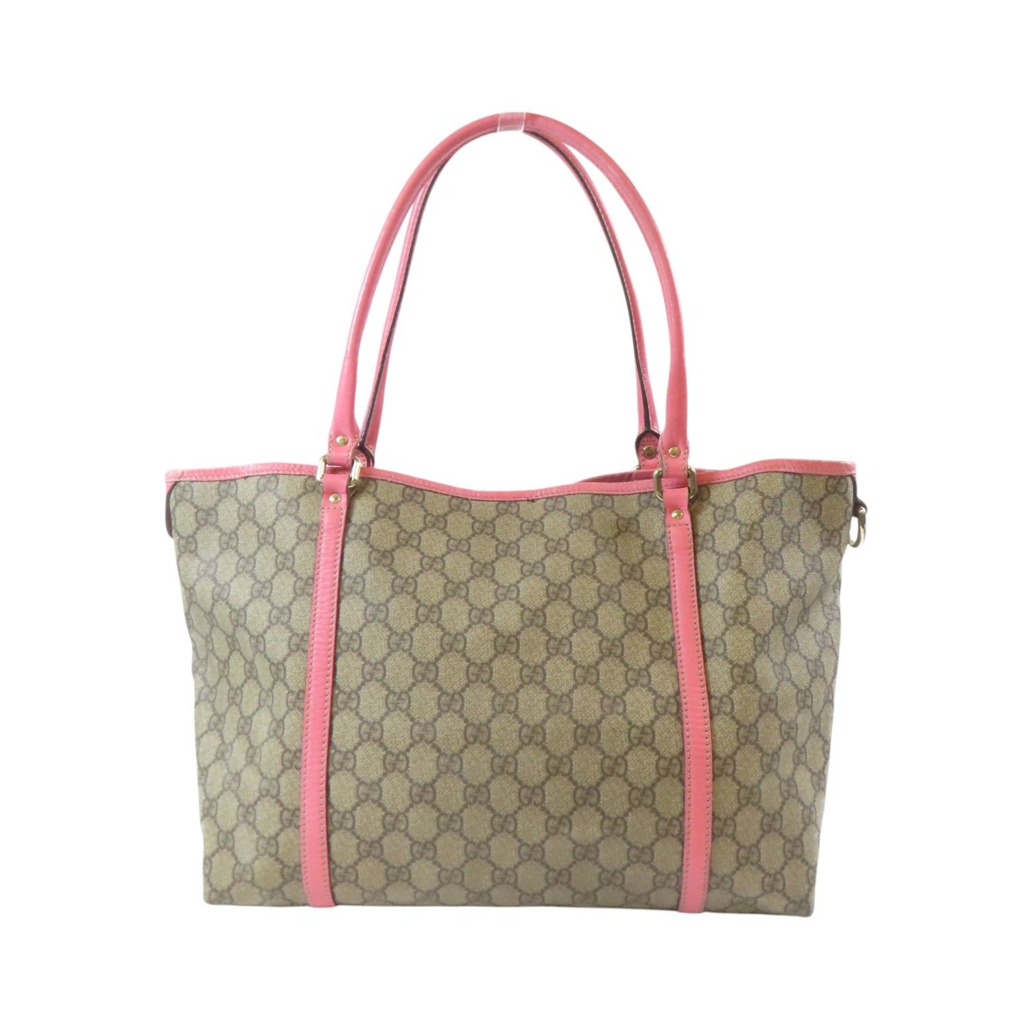 Gucci Gg Supreme Tote Bag Pvc Canvas Brown 197953
