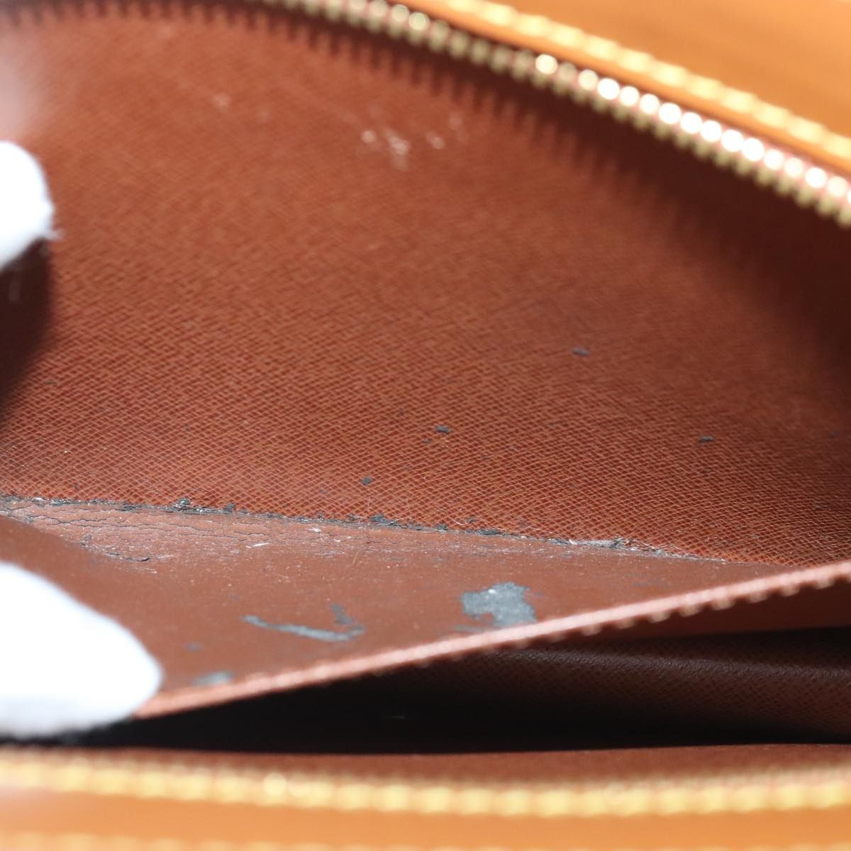Louis Vuitton Epi Pochette Homme Clutch Bag Brown Zipangu Gold M 52528 Auth