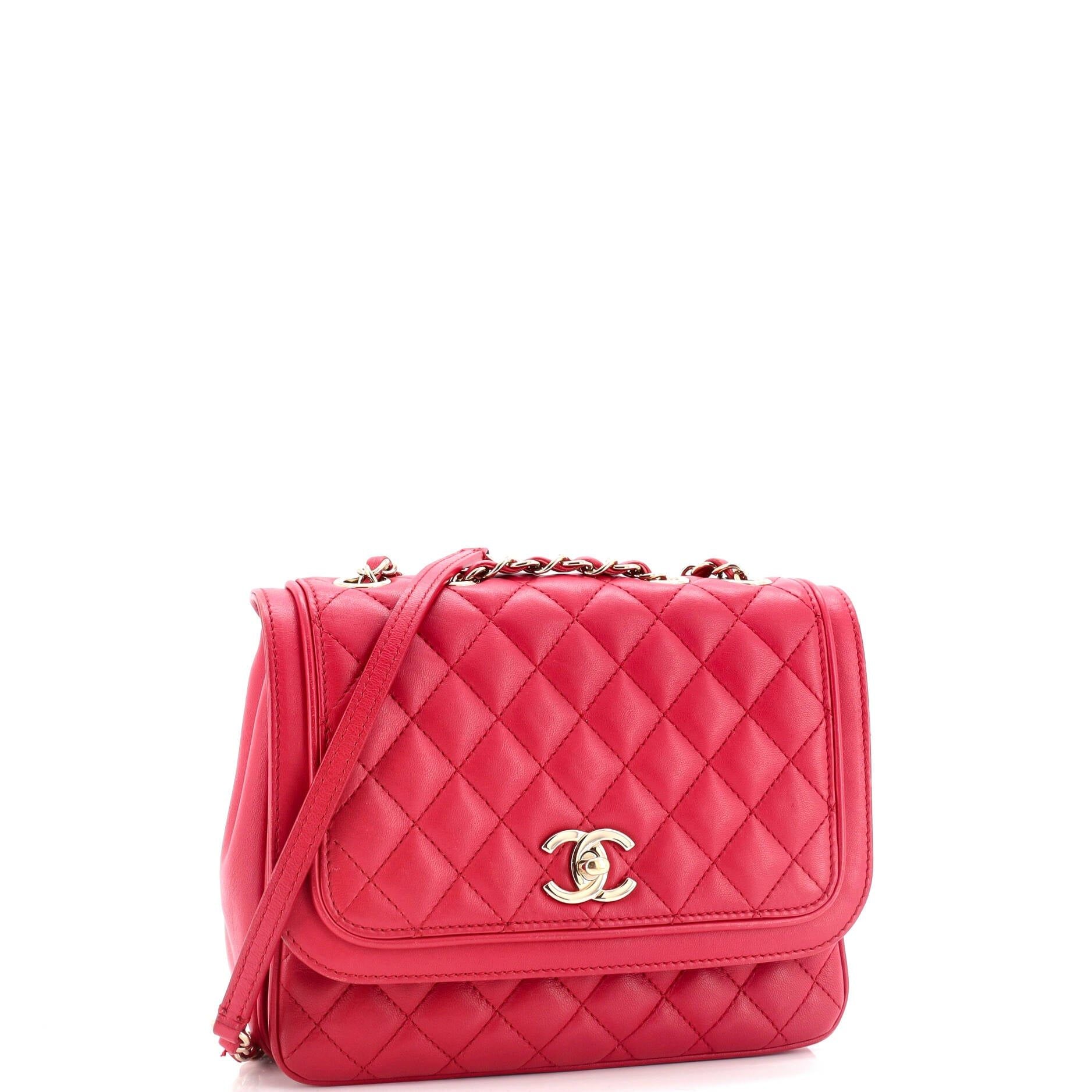 Chanel Lovely Day Square Flap Bag Quilted Lambskin Medium